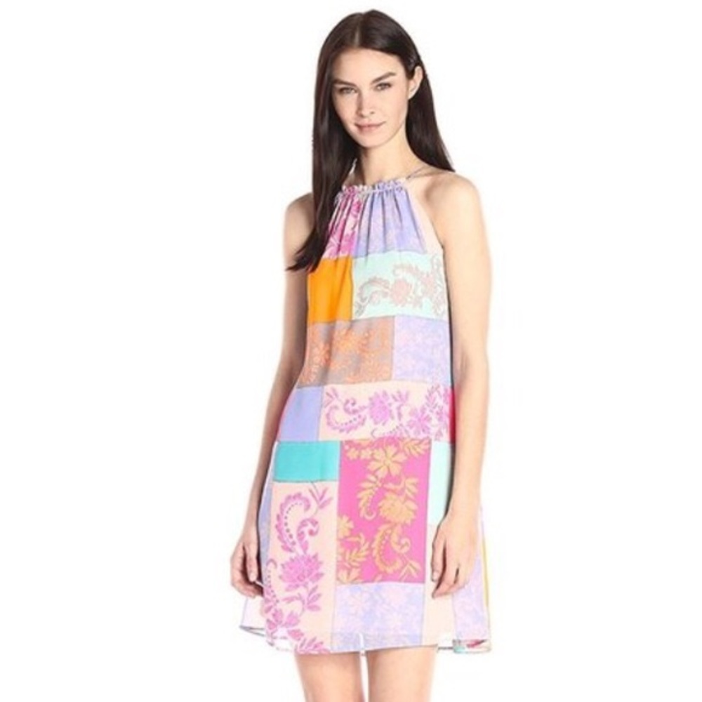 Just Taylor Vibrant Patchwork Spring/Summer Dress… - image 1